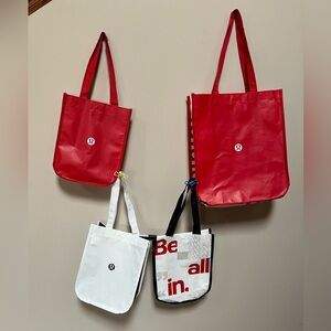 Lululemon Reusable Shopping Bag Lot Big & Regular set of 4